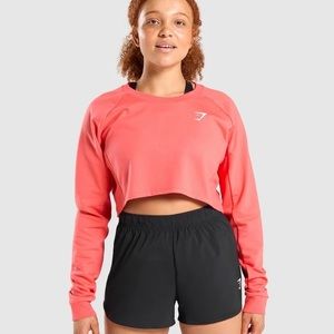 Gymshark Training Cropped Sweater - Orange - XL
